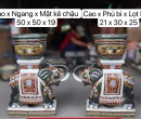 COMBO ĐÔN VOI CÓ ĐẾ VÀ CHẬU TRÁI PHÁP (CHỮ PHƯỚC) NHỎ 01