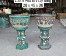 Chậu giả cổ bát tiên lọt lòng 42 cm