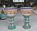Chậu giả cổ bát tiên lọt lòng 42 cm