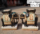 ĐÔN VOI MINI IN TAY THỦ CÔNG ĐEN