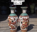 BÌNH HOA RÔNG GIẢ CỔ ĐẶP NỔI