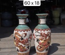 BÌNH HOA RÔNG GIẢ CỔ ĐẶP NỔI