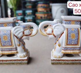 ĐÔN VOI GỐM SỨ CÓ ĐẾ 01
