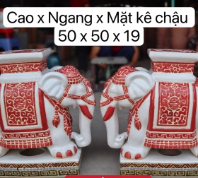ĐÔN VOI ĐỎ VÒI XUỐNG CÓ ĐẾ