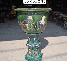 CHẬU GIẢ CỔ NGỰA KÉO XE LỌT LÒNG 42CM