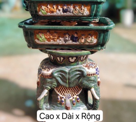 BỘ 3 CHẬU CHỮ NHẬT BÁT TIÊN