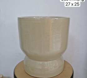 CHẬU LY MEN VÀNG NHẠT XUẤT KHẨU