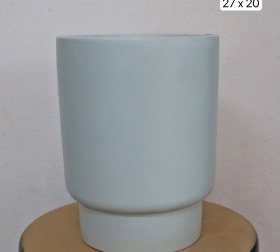 CHẬU TRỊ MEN XANH DƯƠNG NHẠT XUẤT KHẨU