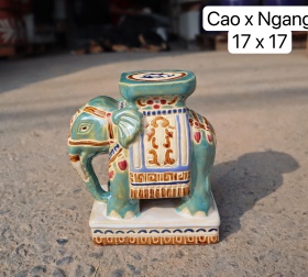 ĐÔN VOI MINI IN TAY THỦ CÔNG XANH LÁ