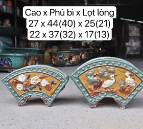 CHẬU BỘ 2 CHẬU QUẠT 
