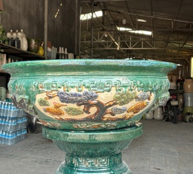 Chậu giả cổ kèm đôn lọt lòng 72cm