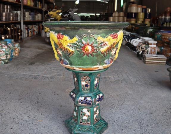 Chậu giả cổ hình rồng lọt lòng 43 cm , 47cm, 52cm