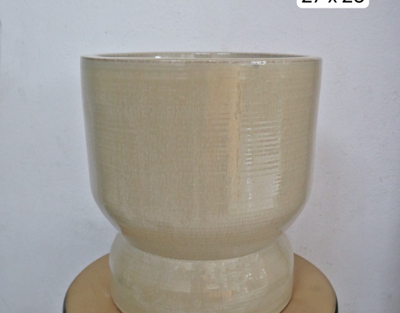 CHẬU LY MEN VÀNG NHẠT XUẤT KHẨU