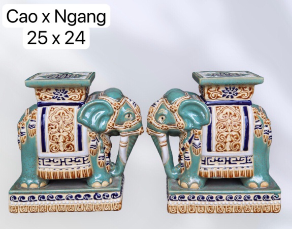 ĐÔN VOI THÀNH LỄ MINI XANH TRỔ ĐỒNG
